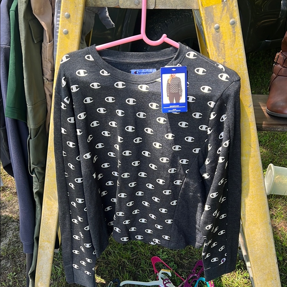 Champion Monogram Black and White Sweater